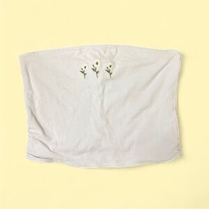 Hollister Baby Blue Floral Crop Top